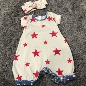 Star Romper with Headband